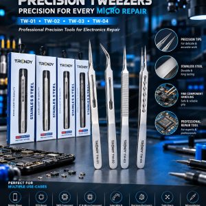 Trendy Precision Tweezers Set